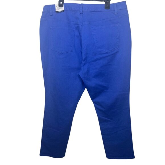 Talbots Womens Simply Flattering Collection Ankle Pants18W Blue Stretch Slim Fit - Picture 2 of 13